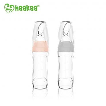 Haakaa Silicone Baby Food Dispensing Spoon with Cap